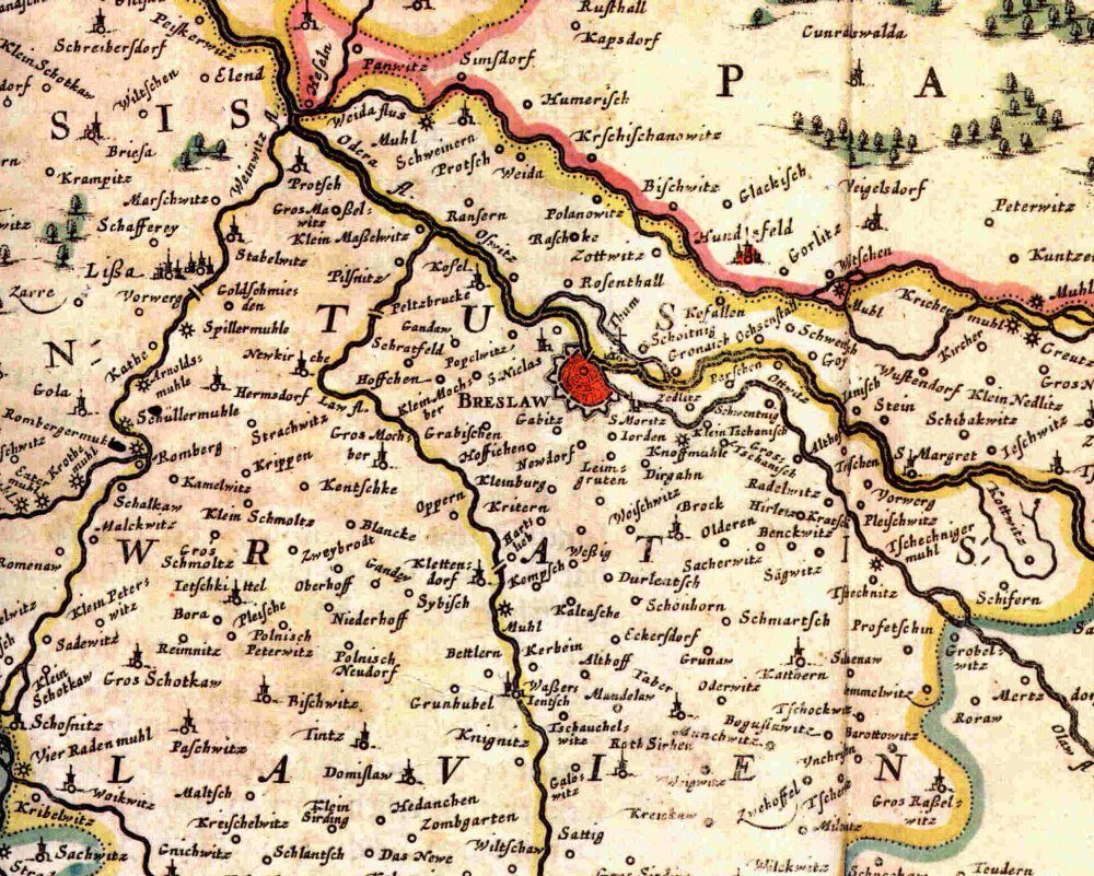 Breslau / Wroclaw in 1700