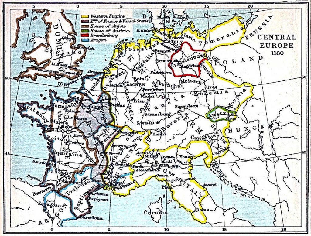 Central Europe in 1180