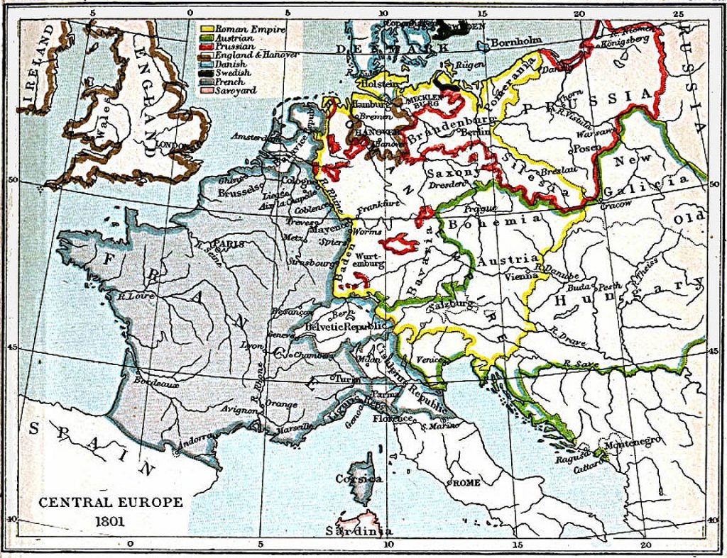 Central Europe in 1801