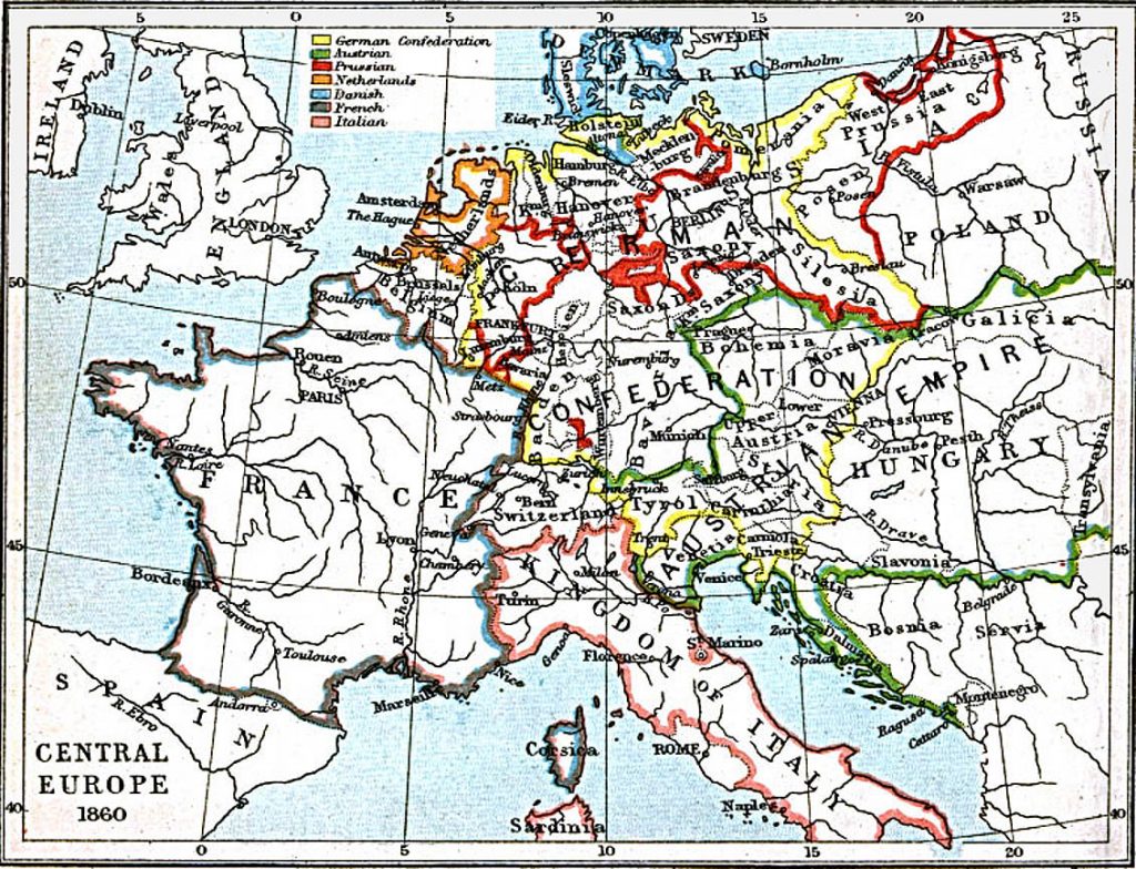Central Europe in 1860