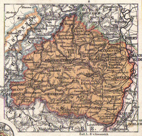 Pfalz (Palatinate) in 1900