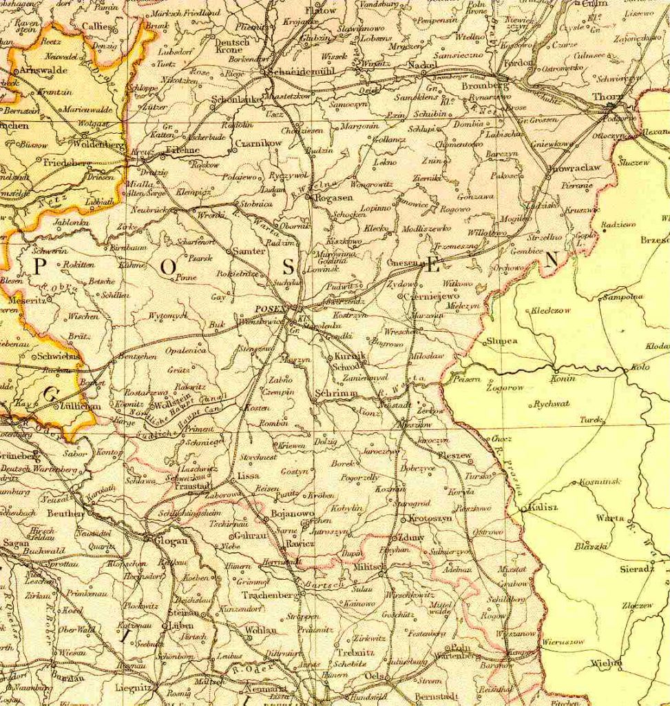 Posen / Poznan in 1850