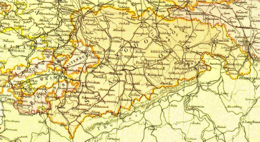 Sachsen (kingdom) in 1850