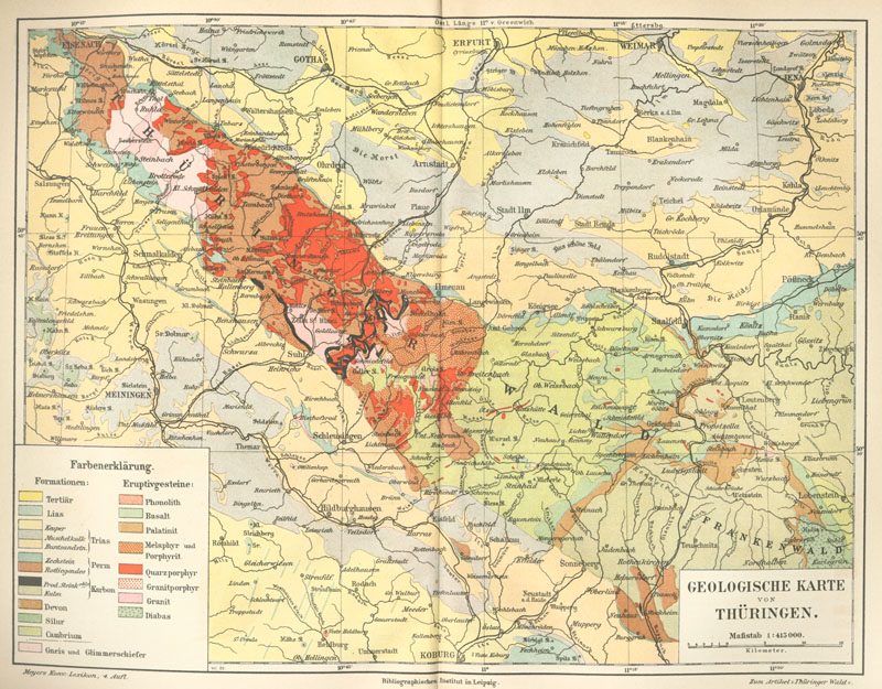 Thüringen (Thuringia) in 1885