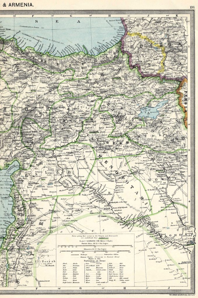 Asia Minor and Armenia East 1908 - High Resolution