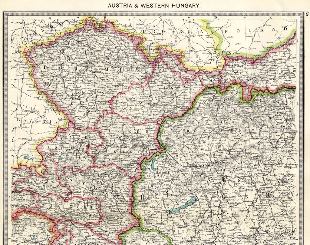 Austria and Western Hungary North 1908