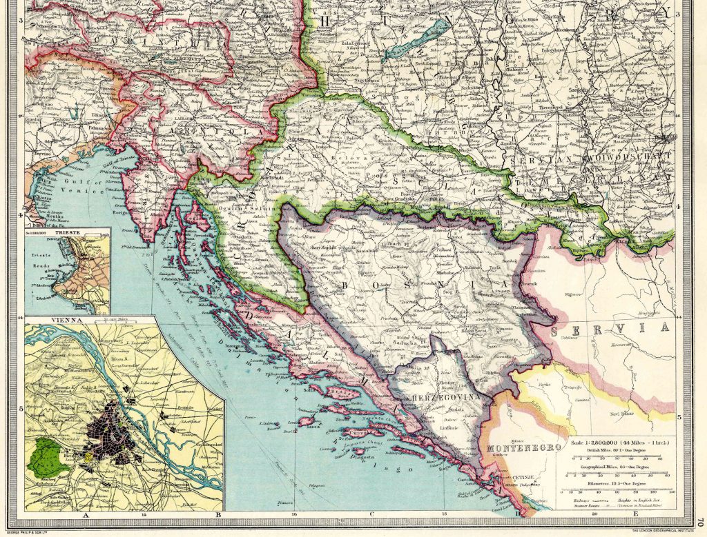 Austria and Western Hungary South 1908