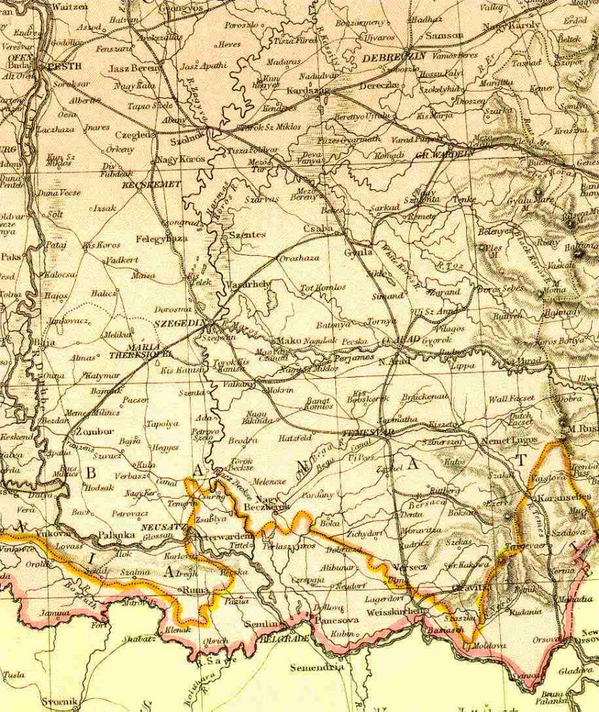 Central Hungary, Banat Region 1882