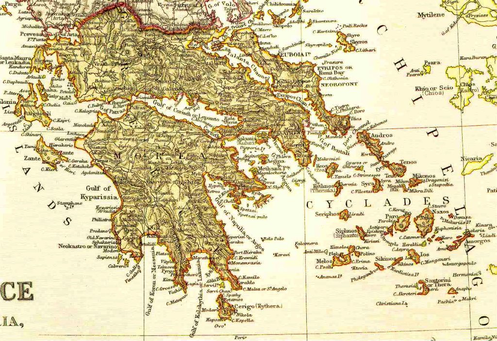 South Greece excluding Crete 1882
