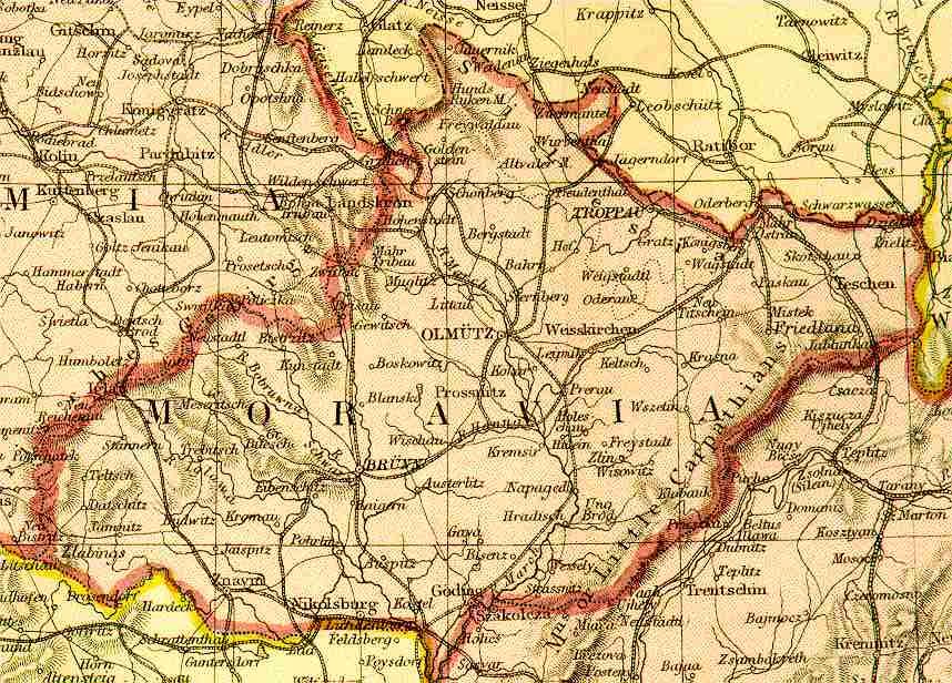 From Blackie & Sons Atlas (Edinburgh, 1882), Scale: 1:2,700,000 (or one inch = about 42 miles)
