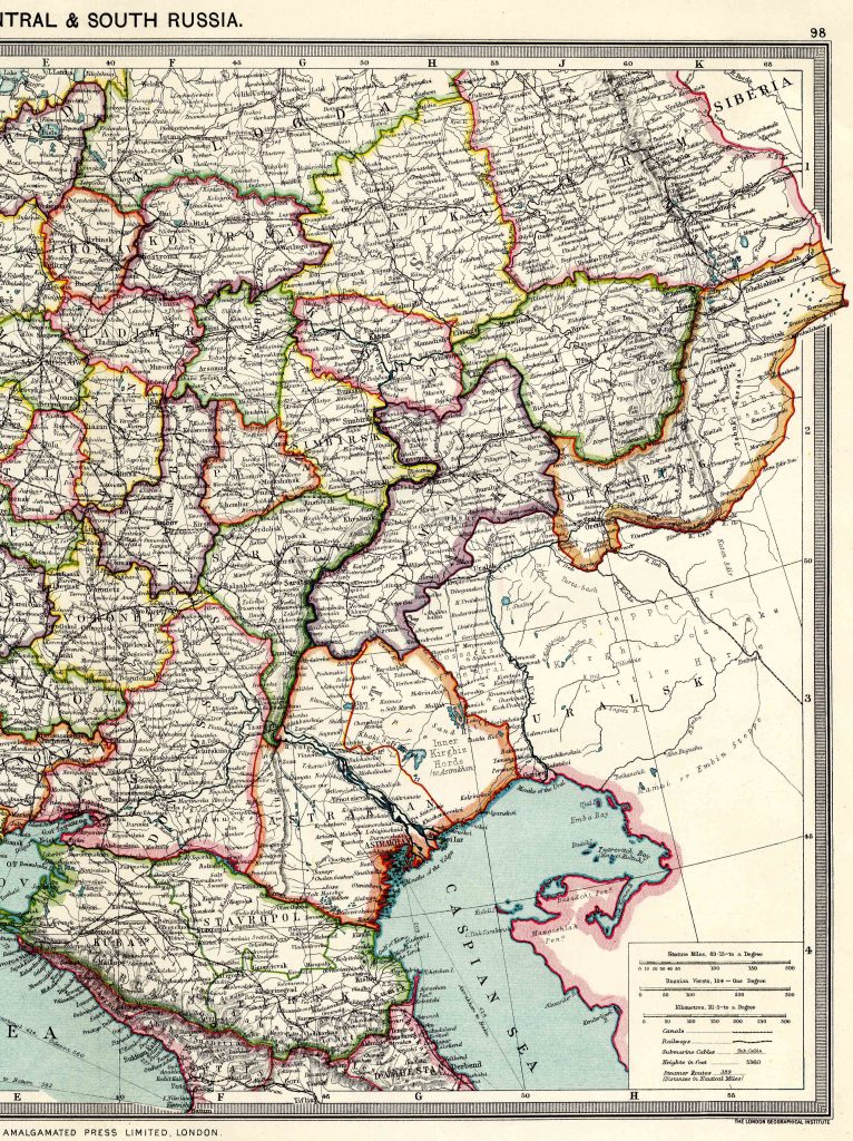 Central and South Russia - East 1908 - High Resolution