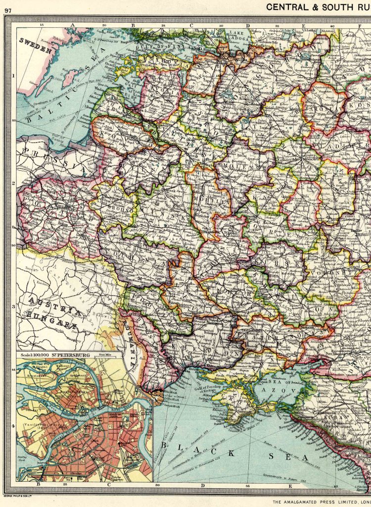 Central and South Russia - West 1908