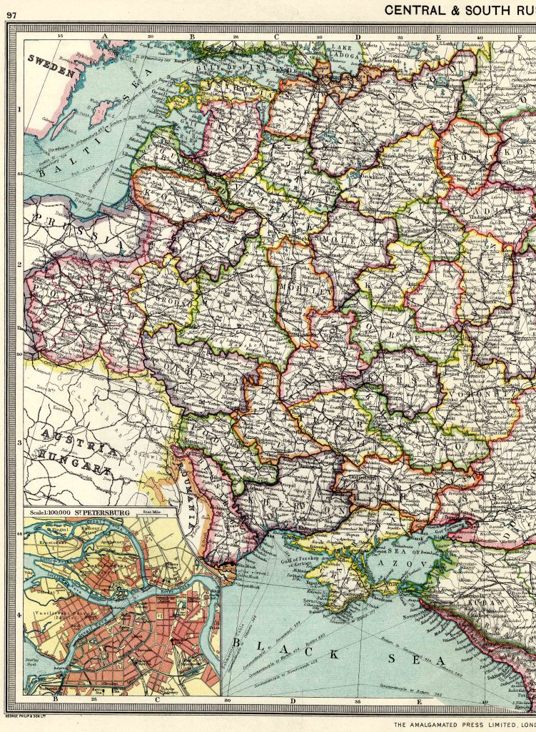 Central and South Russia - West 1908 - High Resolution