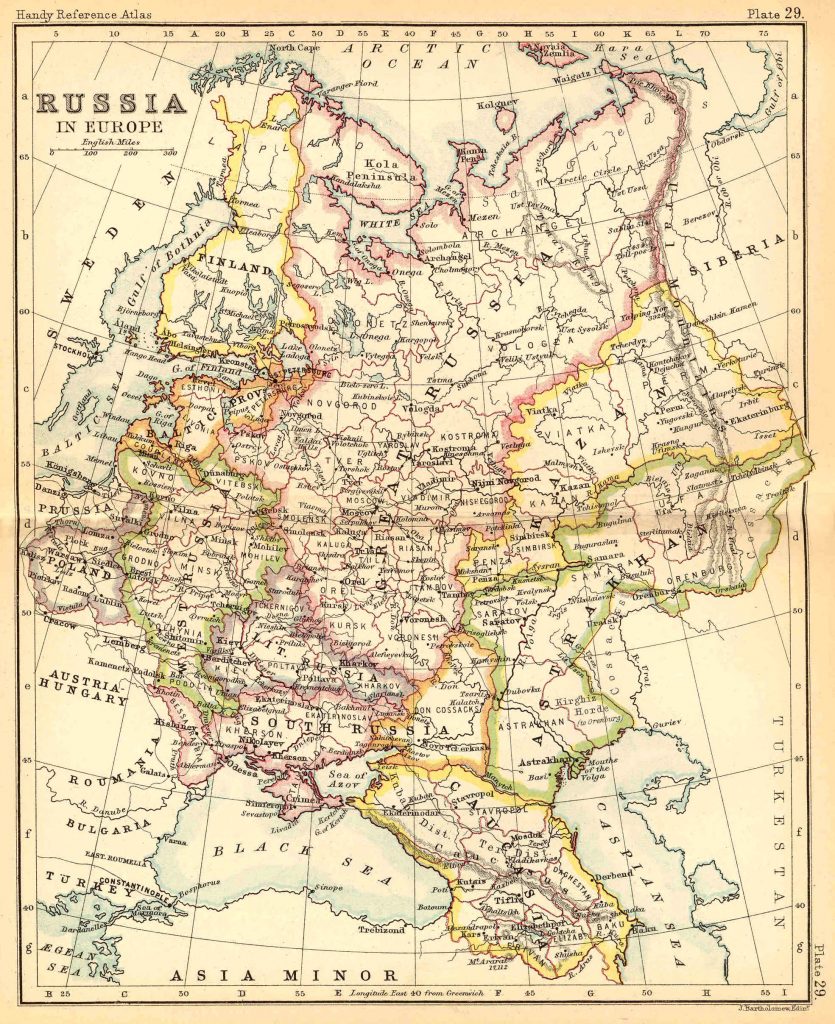 Russia in Europe 1887 - High Resolution