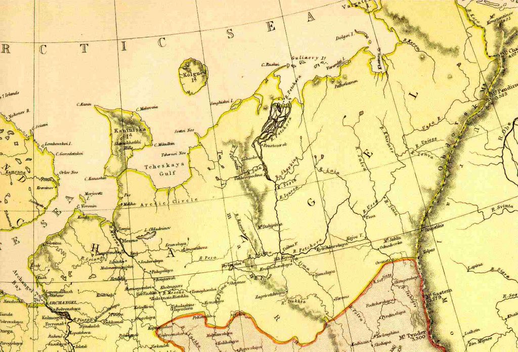 Russia Northeast - Archangel Guberniya 1882