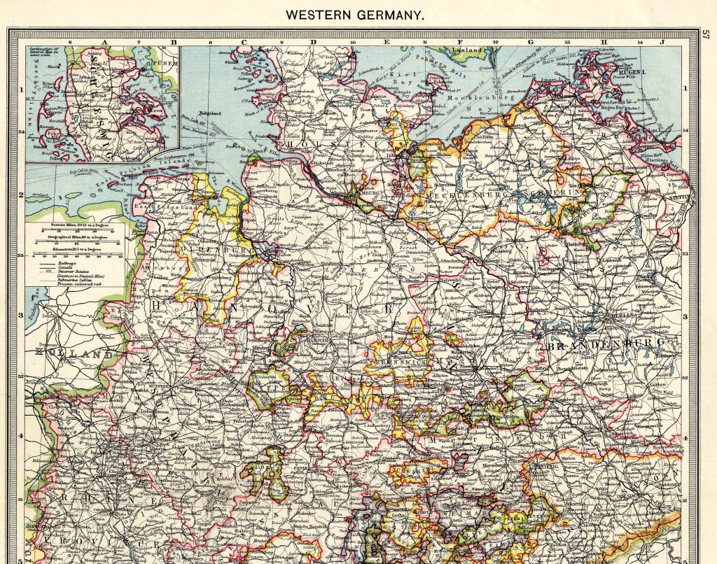 Western Germany North 1908 - High Resolution